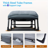 NNETM Foldable Single Sofa Bed Adjustable for Garden