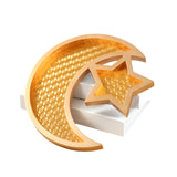 NNETM Gold Eid Mubarak Wooden Dessert Tray