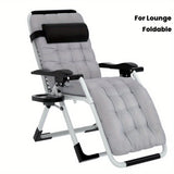 NNETM Zero Gravity Folding Lounge Chair – Adjustable Outdoor Recliner (Gray)