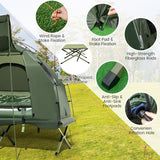 NNECW 1-Person Camping Tent Cot with Air Mattress and Carry Bag for Picnic, Trip