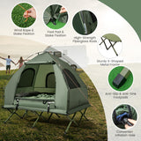 NNECW 2-Person Camping Tent Cot with Air Mattress and Carry Bag for Picnic, Trip