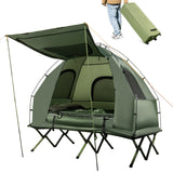 NNECW 2-Person Camping Tent Cot with Air Mattress and Carry Bag for Picnic, Trip