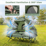 NNECW 2-Person Camping Tent Cot with Air Mattress and Carry Bag for Picnic, Trip