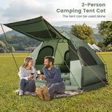 NNECW 2-Person Camping Tent Cot with Air Mattress and Carry Bag for Picnic, Trip