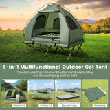 NNECW 2-Person Camping Tent Cot with Air Mattress and Carry Bag for Picnic, Trip