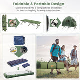 NNECW 1-Person Camping Tent Cot with Air Mattress and Carry Bag for Picnic, Trip