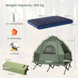 NNECW 2-Person Camping Tent Cot with Air Mattress and Carry Bag for Picnic, Trip