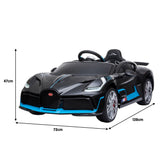 NNEDPE Licensed Bugatti Divo Kids Electric Ride On Car - Black