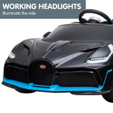 NNEDPE Licensed Bugatti Divo Kids Electric Ride On Car - Black