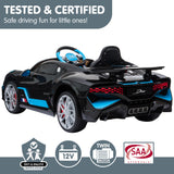 NNEDPE Licensed Bugatti Divo Kids Electric Ride On Car - Black