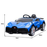NNEDPE Licensed Bugatti Divo Kids Electric Ride On Car - Blue