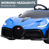 NNEDPE Licensed Bugatti Divo Kids Electric Ride On Car - Blue