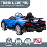 NNEDPE Licensed Bugatti Divo Kids Electric Ride On Car - Blue