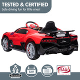 NNEDPE Licensed Bugatti Divo Electric Kids Ride-on Car  - Red