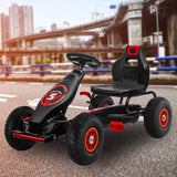 NNEDPE G18 Kids Ride On Pedal Powered Go Kart Racing Style - Red