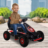 NNEDPE G18 Kids Ride On Pedal Powered Go Kart Racing Style - Red