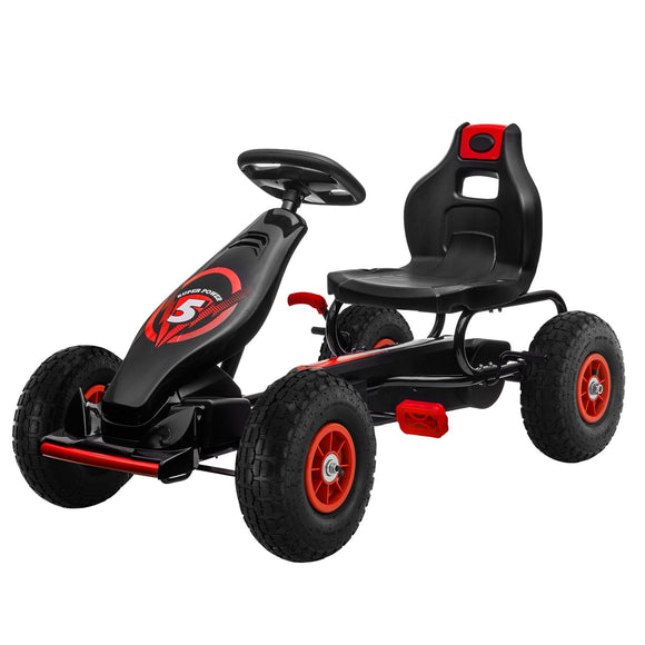 NNEDPE G18 Kids Ride On Pedal Powered Go Kart Racing Style - Red