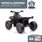 NNEDPE GTS99 Kids Toy Electric Ride On Quad Bike 50W ATV - Black