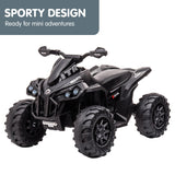 NNEDPE GTS99 Kids Toy Electric Ride On Quad Bike 50W ATV - Black