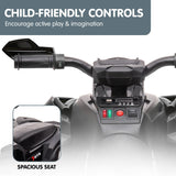 NNEDPE GTS99 Kids Toy Electric Ride On Quad Bike 50W ATV - Black