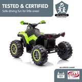 NNEDPE GTS99 Kids Toy Electric Ride On Quad Bike Toy ATV 50W - Green