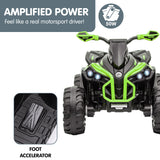 NNEDPE GTS99 Kids Toy Electric Ride On Quad Bike Toy ATV 50W - Green