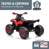 NNEDPE GTS99 Kids Electric Ride On Quad Bike Toy ATV 50W - Red