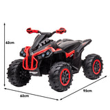 NNEDPE GTS99 Kids Electric Ride On Quad Bike Toy ATV 50W - Red