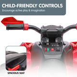 NNEDPE GTS99 Kids Electric Ride On Quad Bike Toy ATV 50W - Red