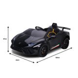 NNEDPE Lamborghini Performante Kids Electric Ride On Car  Black