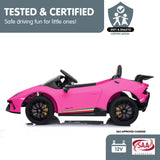 NNEDPE Lamborghini Performante Kids Electric Ride On Car Remote Control Pink