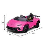 NNEDPE Lamborghini Performante Kids Electric Ride On Car Remote Control Pink