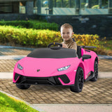 NNEDPE Lamborghini Performante Kids Electric Ride On Car Remote Control Pink