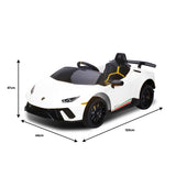 NNEDPE Lamborghini Performante Kids Electric Ride On Car - White