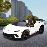 NNEDPE Lamborghini Performante Kids Electric Ride On Car - White
