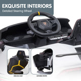 NNEDPE Lamborghini Performante Kids Electric Ride On Car - White