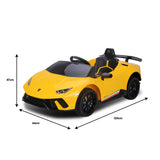 NNEDPE Lamborghini Performante Kids Electric Ride On Car - Yellow