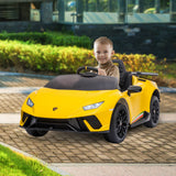 NNEDPE Lamborghini Performante Kids Electric Ride On Car - Yellow