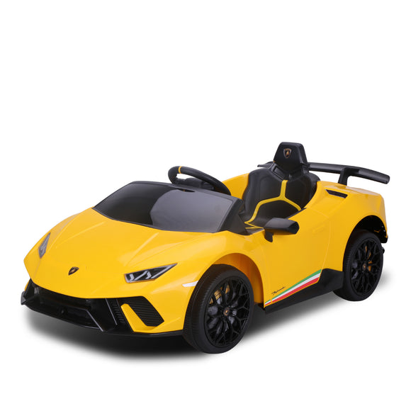 NNEDPE Lamborghini Performante Kids Electric Ride On Car - Yellow