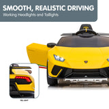 NNEDPE Lamborghini Performante Kids Electric Ride On Car - Yellow