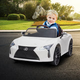 NNEDPE Licensed Lexus LC 500 Kids Electric Ride On Car - White