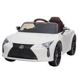 NNEDPE Licensed Lexus LC 500 Kids Electric Ride On Car - White