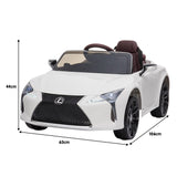 NNEDPE Licensed Lexus LC 500 Kids Electric Ride On Car - White