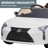 NNEDPE Licensed Lexus LC 500 Kids Electric Ride On Car - White