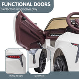 NNEDPE Licensed Lexus LC 500 Kids Electric Ride On Car - White