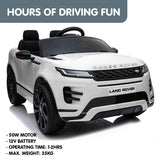 NNEDPE Land Rover Licensed Kids Electric Ride On Car Remote Control - White