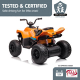 NNEDPE Licensed MCL35 McLaren Kids Toy Ride On Electric Quad Bike - Orange