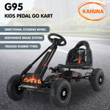 NNEDPE G95 Kids Ride On Pedal-Powered Go Kart - Black