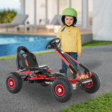 NNEDPE G95 Kids Ride On Pedal-Powered Go Kart  - Red