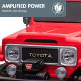 NNEDPE Licensed Toyota FJ-40 Electric Kids Ride On Car by - Red